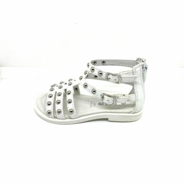 Asso sandalo bianco con strass
