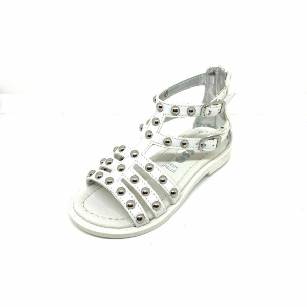 Asso sandalo bianco con strass