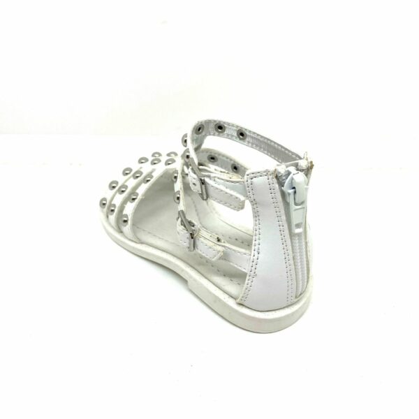 Asso sandalo bianco con strass