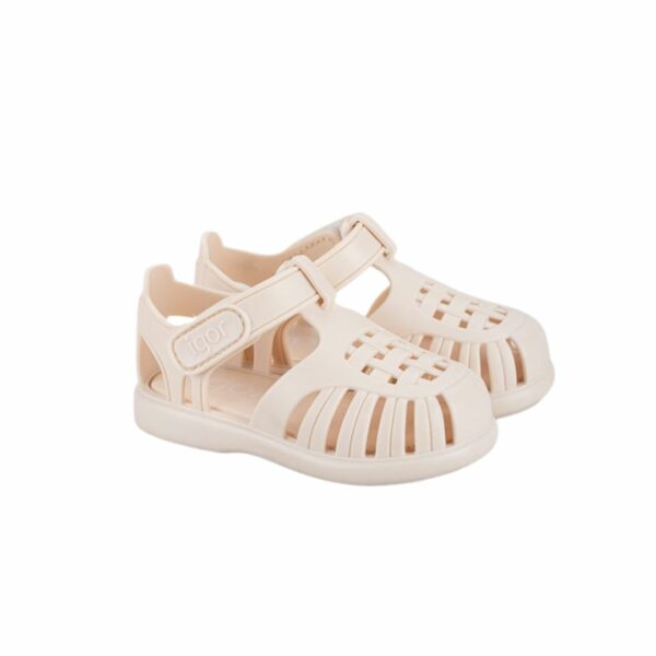 Igor sandalo gabbietta beige in gomma