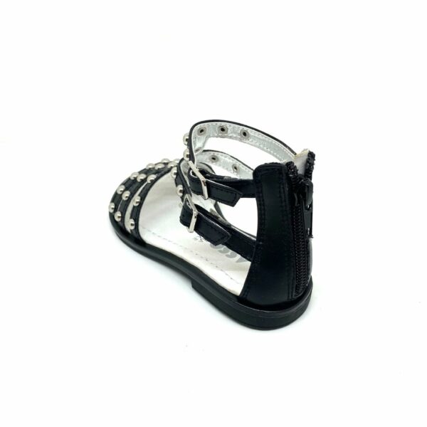 Asso sandalo nero con strass