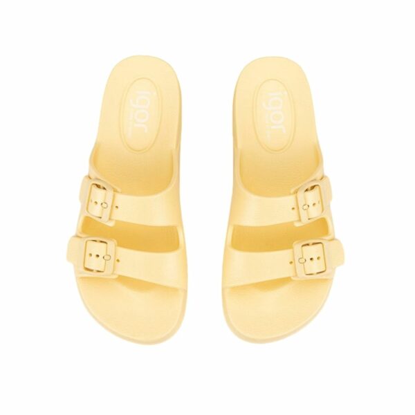 Igor Donna ciabatta doppia fascia in gomma giallo