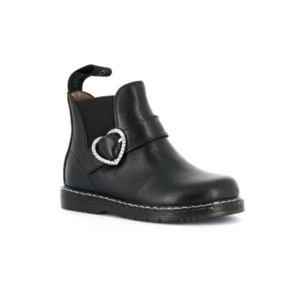 Grunland Baby Beatles Nero in pelle