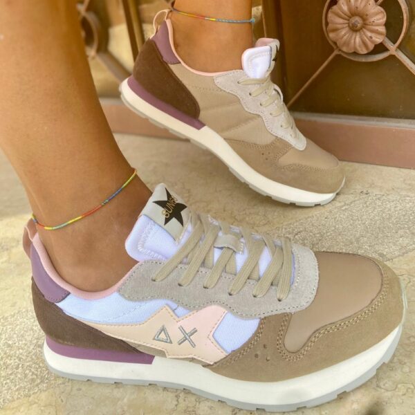 Sun68 Sneaker Donna Beige multicolor