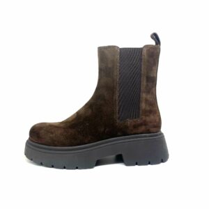 Hosis Beatles brown donna in pelle