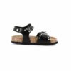 Grunland sandalo in sughero - Nero con borchie