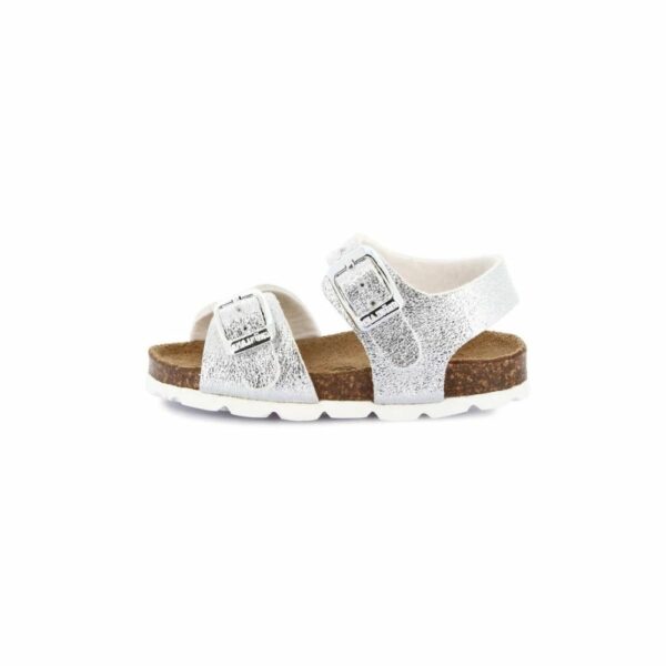 Grunland sandalo primi passi in sughero - Argento glitter