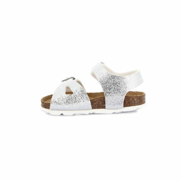 Grunland sandalo primi passi in sughero - Argento glitter