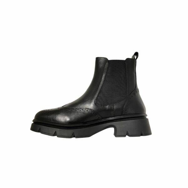 Hosis Donna Stivale beatles nero in pelle