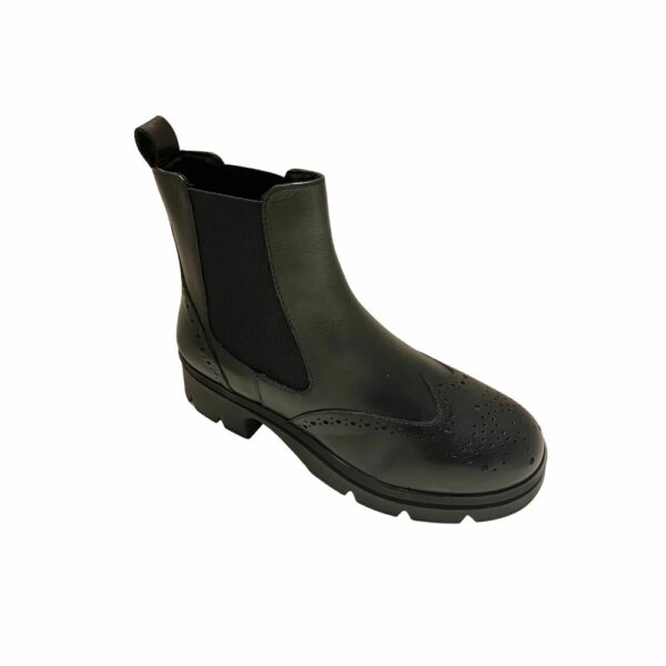 Hosis Donna Stivale beatles nero in pelle
