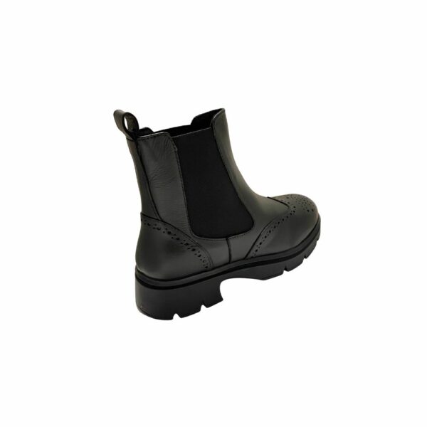 Hosis Donna Stivale beatles nero in pelle