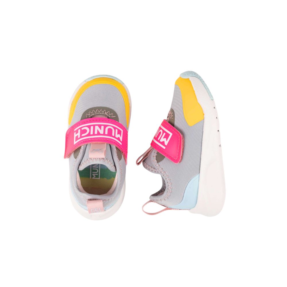 Munich baby claudia scarpa bambina grigio - fucsia Munich baby claudia scarpa bambina grigio - fucsia