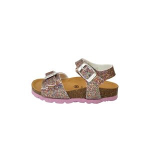 Grunland sandalo fuxia con glitter kids