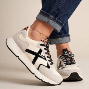 MUNICH Sneaker Donna bianco leopardato