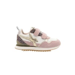 W6yz kids sneaker rosa leopardato