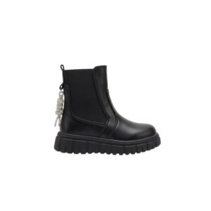 Asso stivaletto nero bambina con zip